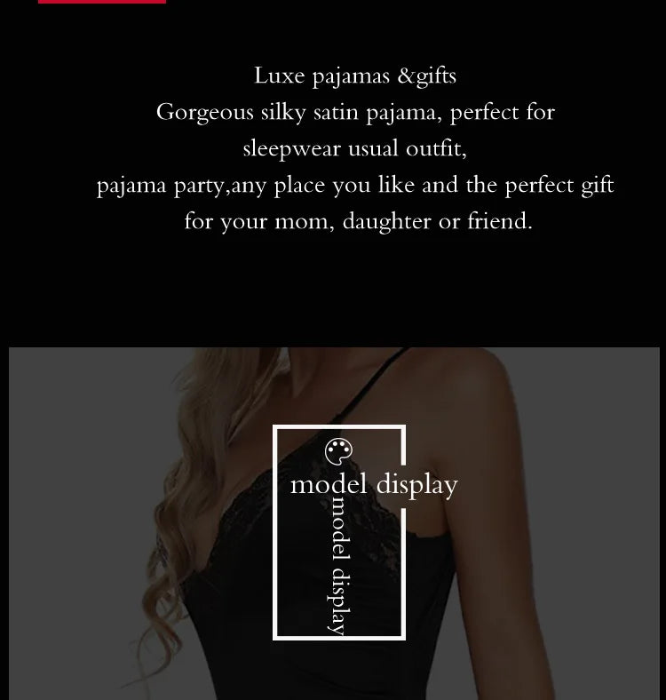 Women Lace Pajamas Nightclothes Black M L XL Sexy Ice Silky Smooth Cool Low Cut V Neck Deep V Short Jumpsuit for Women