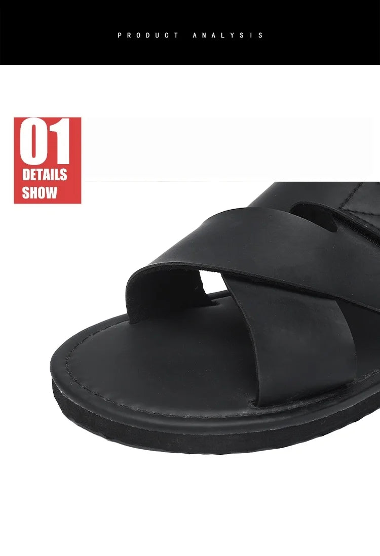Men's slippers 2026 new summer leisure Korean fashion sports sandals light and comfortable flat bottom plus size sandals 46