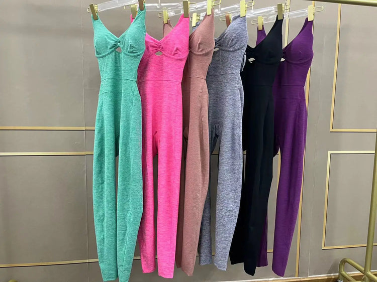 New Long Jumpsuits One Pieces Bodysuit Sexy Female Clothing Sport Fitness Overalls Sweatsuit Youthful Woman Clothes Black Body
