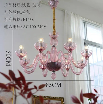 Deco Home Led chandelier crystal lamp for living room parlor Italy hanging crystal sconce Hotel fixtures Lustre Cristal lighting