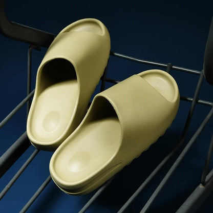 Summer Slippers Men Women Indoor EVA Soft Bottom Sandals Open Toe Trend Slides Beach Shoes Slippers Home Shoes Size 35-46