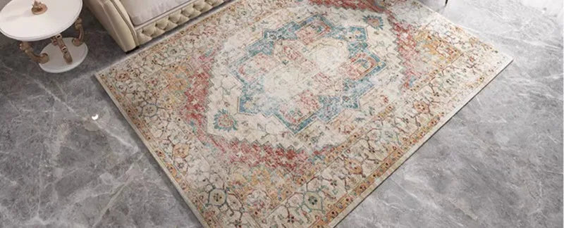 American Retro Style Rugs for Bedroom Large Area Living Room Decoration Anti-slip Carpet Washable Lounge Floor Mat Home Soft Rug