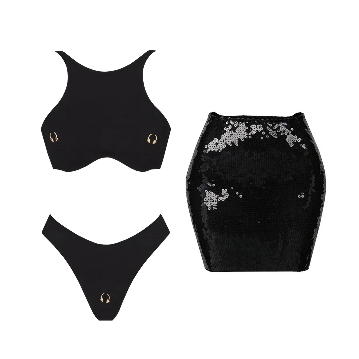 2026 2Pcs Sexy Women One Piece Swimsuit Female Swimwear Solid Biquini High Cut Monokini Push Up Swim Suits Bathingsuit Beachwear