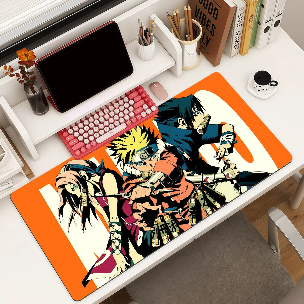 Adventure Anime N-NARUTO Mouse Pad Square Office Gaming Desk Mat Waterproof Non-Slip Rubber Decorative