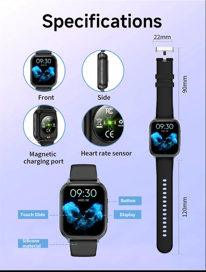 2026 New Smartwatch Women Sports Fitness Track IP68 Waterproof Built-in 24H Heart Rate Bluetooth Call Ladies Fashion Smartwatch