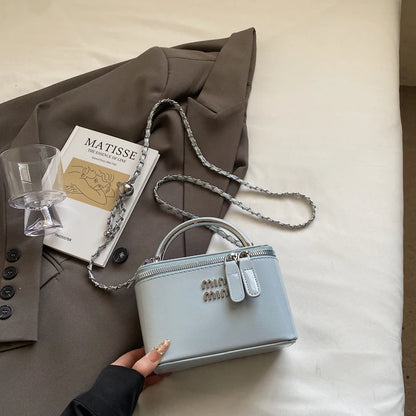 Women Square Handbags 2025 Spring Fashion Chains Crossbody Bags Soft PU Shoulder Bag Ladies Elegant Chic Mini Mobile Phone Bags