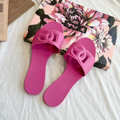 2026 Summer New Women's Flat Non Slip Flip Flops Casual Versatile Outdoor Beach Thong Slippers