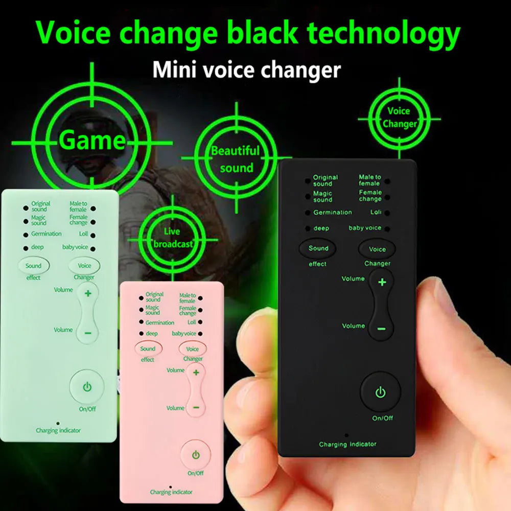 Voice Changer Device 7 Sound Changes Game Voice Microphone Adapter for Kids/XBOX/PS4/Phone/iPad/Computer/Laptop/Tablets
