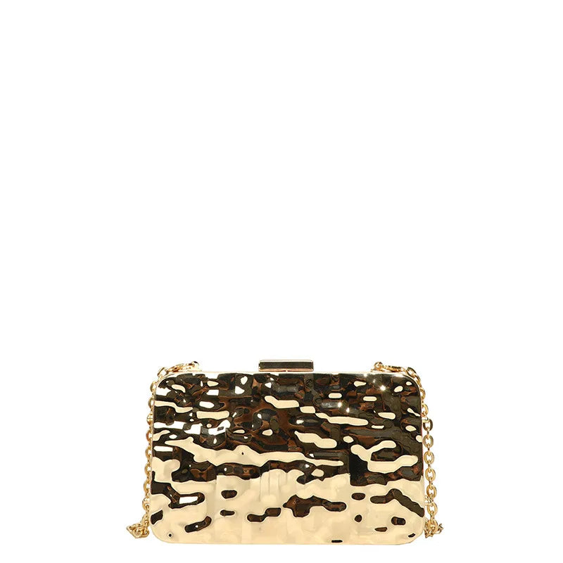 Luxury Golden Evening Bags For Women Wedding Dinner Party Chain Shoulder Cross Body Bag 2024 Designer Purses And Handbags