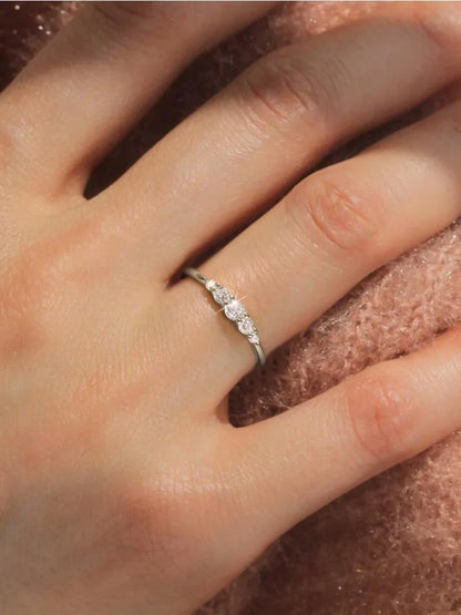 925 Sterling Silver Fashion Gorgeous Shiny Round Zircon Ring For Women Engagement Wedding Party Luxury High Quality Fine Jewelry