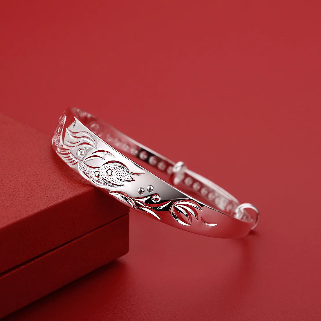 Luxury 925 Sterling Silver Noble Phoenix Bracelets Bangles for Women Fashion Party Wedding Jewelry Holiday Gifts Adjustable