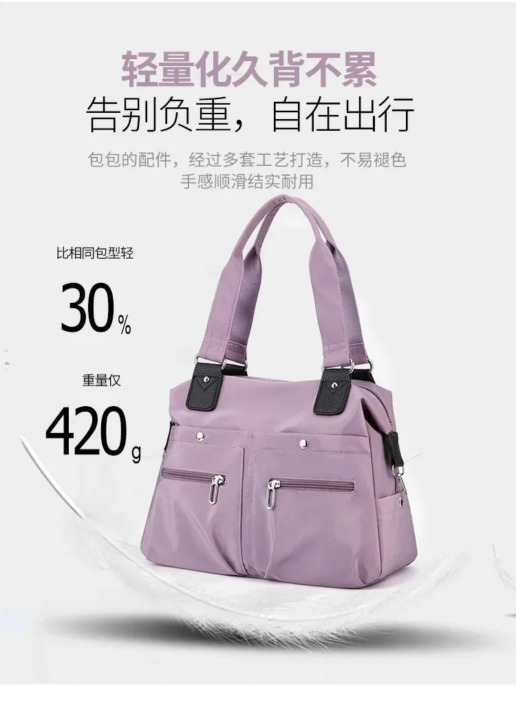 Tote Bag Handbag Shoulder Bag for Women Nylon Waterproof Large Capacity Shopping CrossBody Bag Ladies Messenger Bags Handbags