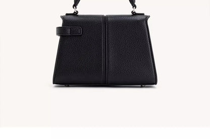 2026 New Trapezoidal Genuine Leather Women Handbag Niche Fashion Versatile Top Handle Luxury Ladies Shoulder Crossbody Purse