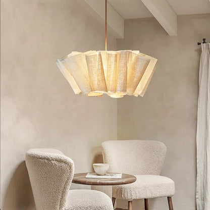 Japanese Wabi-Sabi Style Fabric Chandeliers Medieval Vintage Tea Room Restaurant Pendant Lights Lighting Bedroom Lustre Lamps