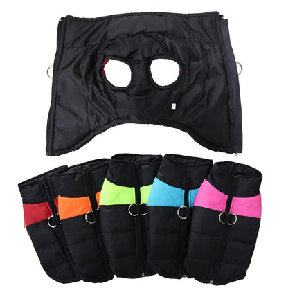 Pet Waterproof Warm Large Dog Coat Puppy Clothing Pet Vest Jacket Winter Warm Dog Clothes Waterproof Pet Vest Zipper Jacket