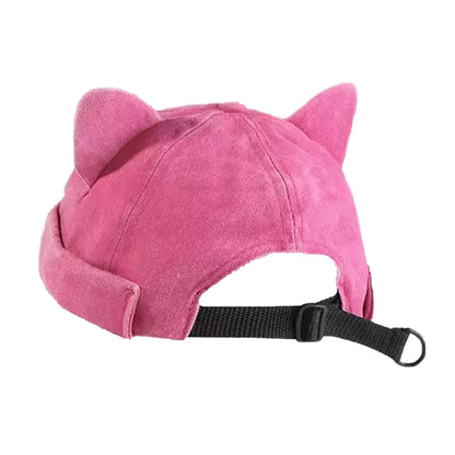Unisex Cat Ears Wash Landlord Caps Spring and Autumn Adjustable Melon Skin Hats Literary Hip Hop Hat Painter Cap