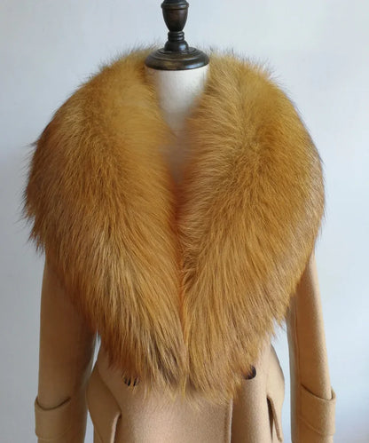 Winter Real Fox Fur Collar Woman Furry Natural Raccoon Fur Scarf Shawls Luxury Neck Warmer Wraps For Coat Fur Scarves Large Size