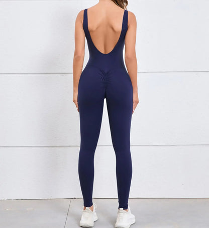 Gym Jumpsuit Woman Padding Sports Overalls for Women Push Up Rompers for Woman Clothes Monos Mujer Gray Coffee Navy Black Red