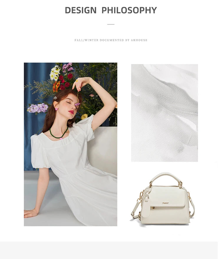 FOXER 2026 Fashion Women's Handbag Cow Leather Lady Shoulder Bag Light Luxury Crossbody Bag for Daily & Commute