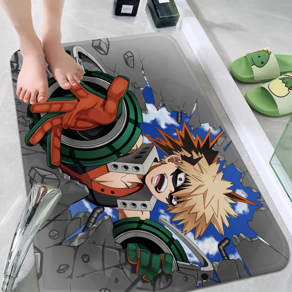 Bakugo Katsuki Floor Mat Non-Slip Laundry Room Mat Laundry Decor Balcony Child Living Room Bedside Mats