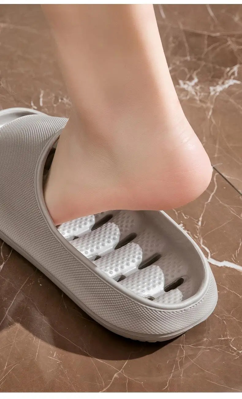 Men's Bathroom Bathing Slippers Women's New Summer Indoor Home Eva Anti-Slip Anti-Odor Couple Shower Leakage Quick-Drying Slippers for Women