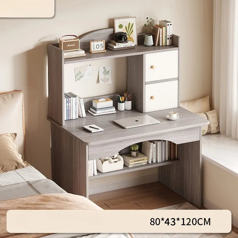Home Desk Bookcase Integrated Simple Desktop Student Study Table Bedroom Dresser Locker Computer Desk