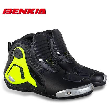 BENKIA CE Certification Motorcycle Botas Professional Track Riding Boots Racing Summer Zapato AntiCollision Off-Road for Rally
