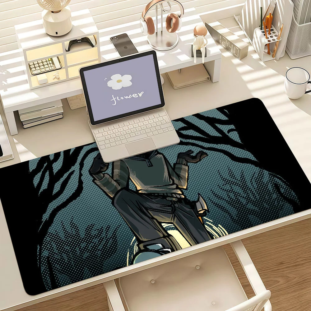 Creepypasta T-Ticci Toby Mouse Pad Anti Slip Rubber Edge Locked Thickened Laptop Gaming Desk Mat