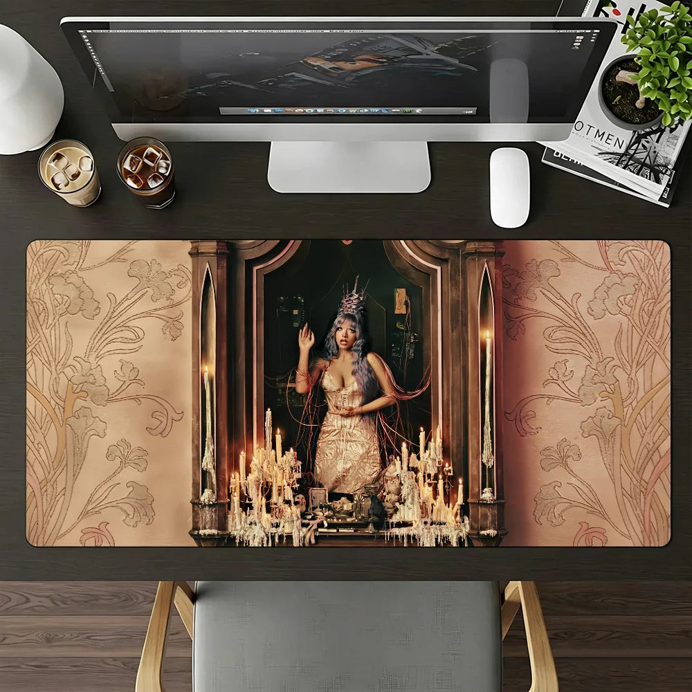 Singer Melanie Martinez Hades Mouse Pad Large Non-Slip Waterproof Mat Stitched Edge Keyboard Pad for Gaming Daily Office