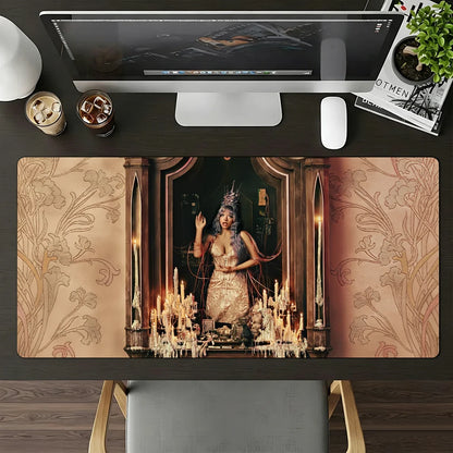 Singer Melanie Martinez Hades Mouse Pad Large Non-Slip Waterproof Mat Stitched Edge Keyboard Pad for Gaming Daily Office