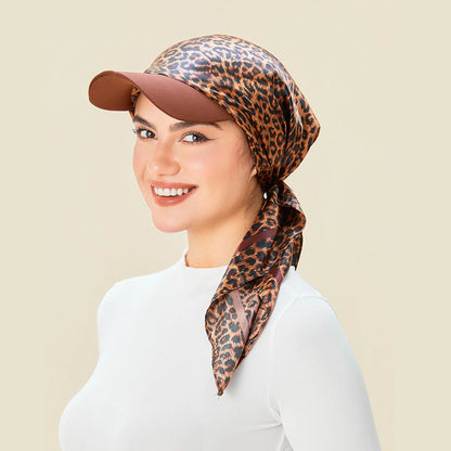 2026 New Floral Print Women Hijabs Scarf Hat Soft Satin Kerchief Hairband Neckerchief Head Hijab Lady Headband Headwear