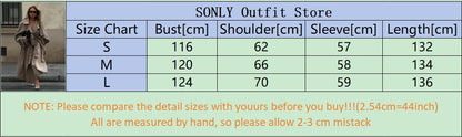 Women Khaki Long Color-block Stripe Trench Coat Wide Lapel Loose Drop Shoulder Blue Lining Slit Windbreaker Commute Outing Coats