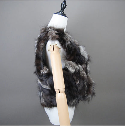 2024 Fox Fur Gilet Real Fur Short Women Natural Winter Feminino Genuine Fur Vest Female Real Short Fur Vest Colete De Inverno