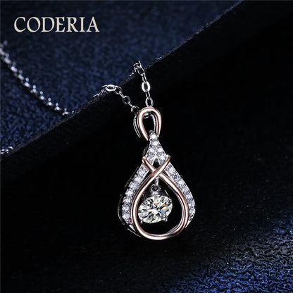 Sterling Silver Pendant 0.5 Carat D Color VVS Moissanite Beating Heart Diamond Necklace Fashion Sophisticated S925 High Jewelry