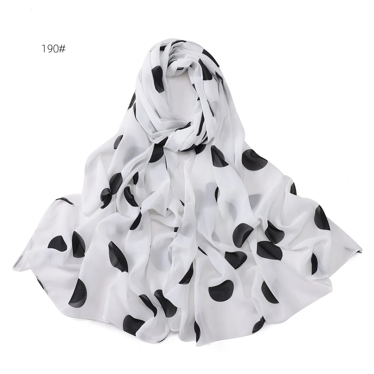 66 Colors Pearl Chiffon Printed Hijab Scarf New Fresh Small Floral Polka Dot Sunscreen Silk Scarf Shawl Turbans for Women Hijabs