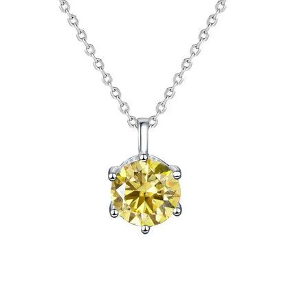 SG 1ct VVS1 D Color Moissanite Necklace 925 Soild Sterling Sliver Chain With Certificate Fine Jewelry For Woman