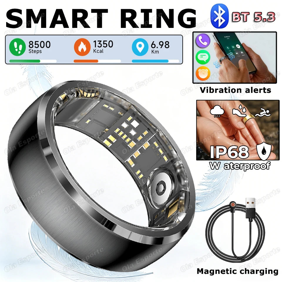 Incoming Call Vibration Alerts Smart Ring 2026 Gesture To Swipe Videos Messages Alarms Vibration Health Monitoring Smartring NEW