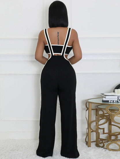 Sexy jumpsuit women pants summer casual Pants set jumpsuits Wide leg pants body party club outfits bodysuit Two pieces overalls