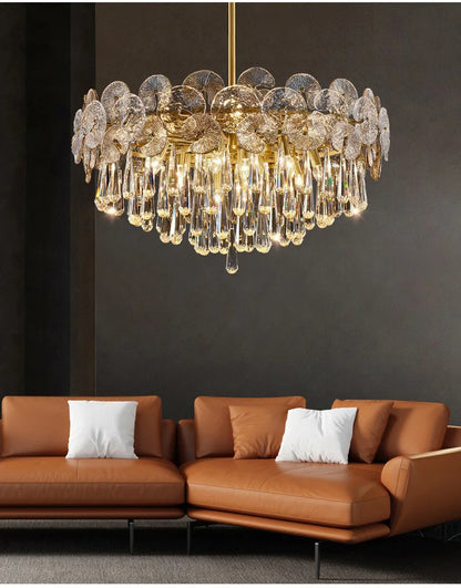 Modern Creative Ceiling Chandelier Luxury Crystal Pendant Light for Living Dining Room Bedroom Home Decor Luster Lamp Fixture