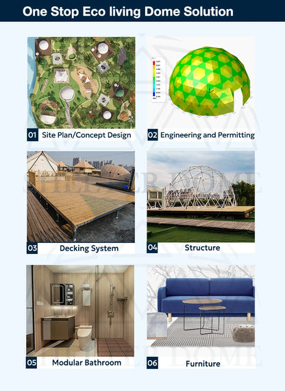 Geodesic Dome Tent 4 Season Waterproof Camping Tent Luxury Glamping Dome Tent PVC Bubble Windproof Garden Outdoor Shelter