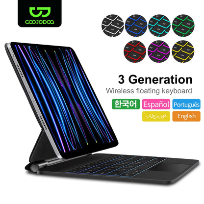 GOOJODOQ Magic Keyboard for iPad Air 6 2024 13 inch case for iPad Pro 11 12 9 Pro 13 Air 4 Air 5 for iPad 10th Generation Cover