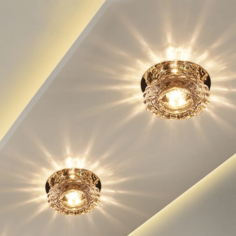 Aisle Flush LED Ceiling Lamp Living Room Crystal Corridor Aisle Lights LED Ceiling Lights Luces Front Techo Balcony Lamp Porch