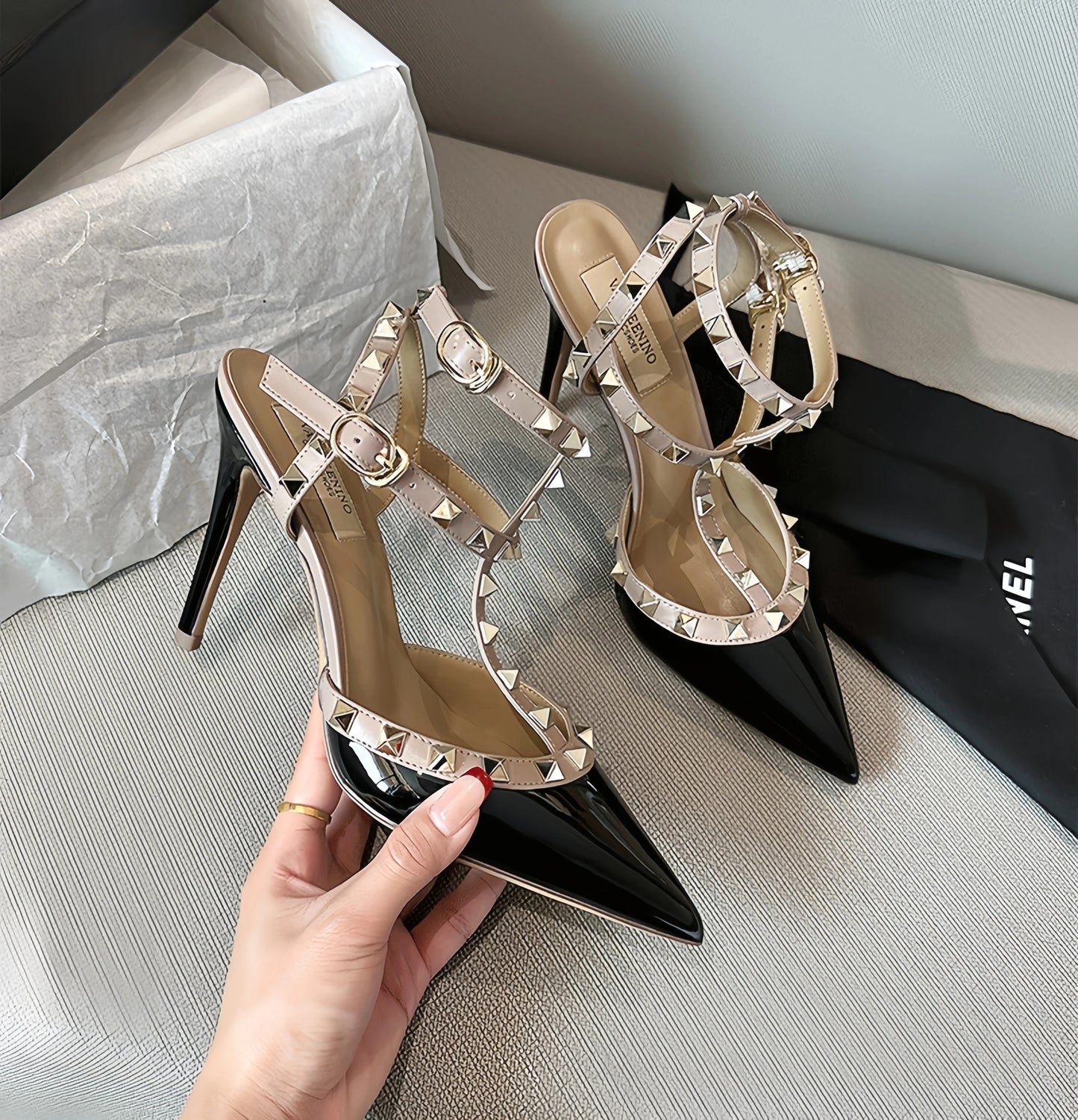 Nude Black Woman heeled sandals Summer Slingbacks High Heels luxury Leather Fashion Brand Designed sandals elegant Prom Shoes