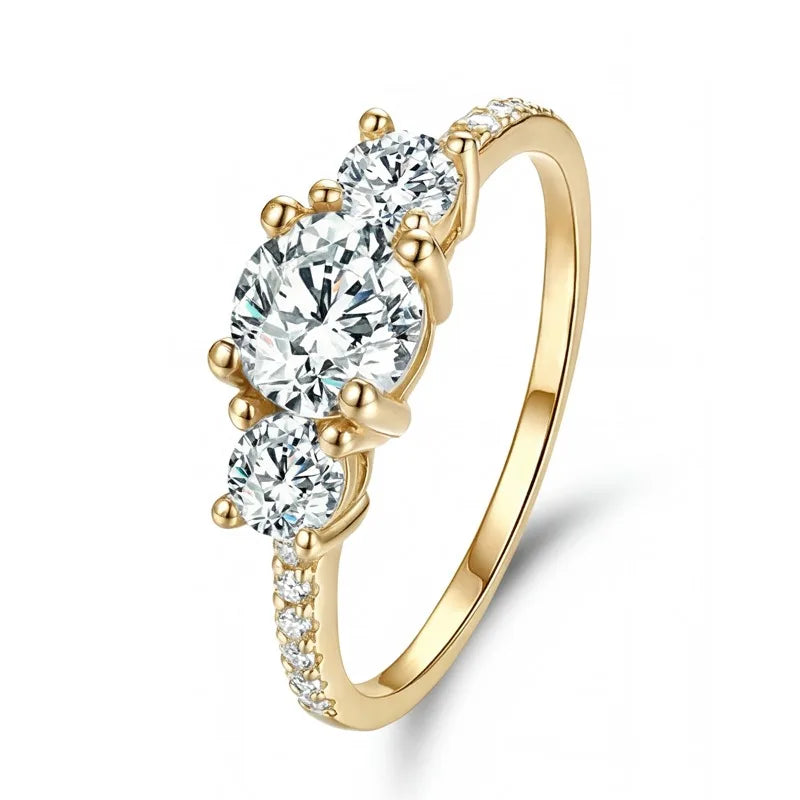 925 Sterling Silver Fashion Gorgeous Shiny Round Zircon Ring For Women Engagement Wedding Party Luxury High Quality Fine Jewelry