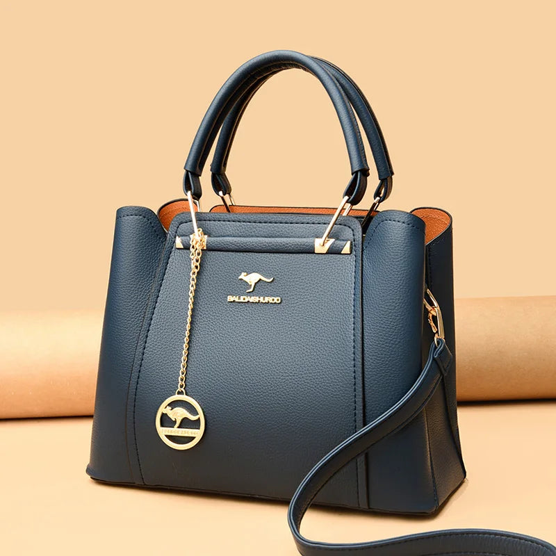 2024 Luxury Women Designer 3 Layers Shoulder Crossbody Sac Ladies Large Capacity Leather Handbags Shopper Brand Messenger Totes
