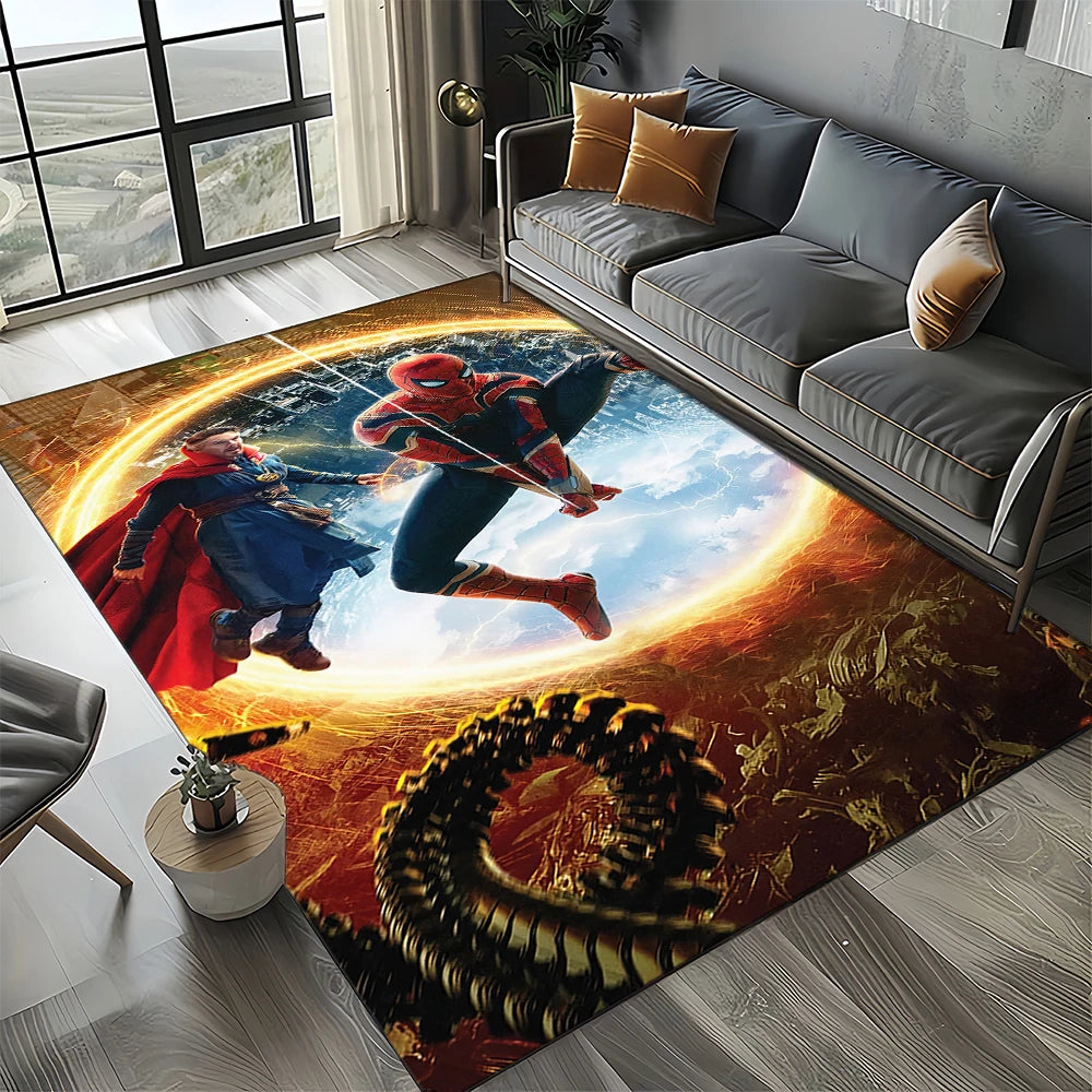 3D Marvel 27 Style Venom Captain SuperHero Carpet Rug for Bedroom Living Room Home Sofa Decoration,kids Large Decor Floor Mat HD