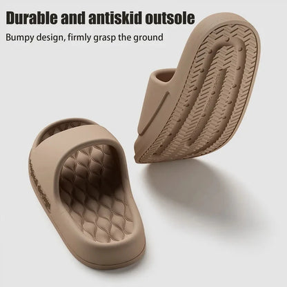 Smile Pop Men Slippers House Shower Bathroom Shoes EVA Beach Slides Fashion Soft Cloud Slippers Summer Men Antiskid Sandals