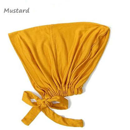 New Soft Modal Muslim Turban Hat Inner Hijab Caps Islamic Underscarf Bonnet India Hats Female Headwrap Turbante Mujer