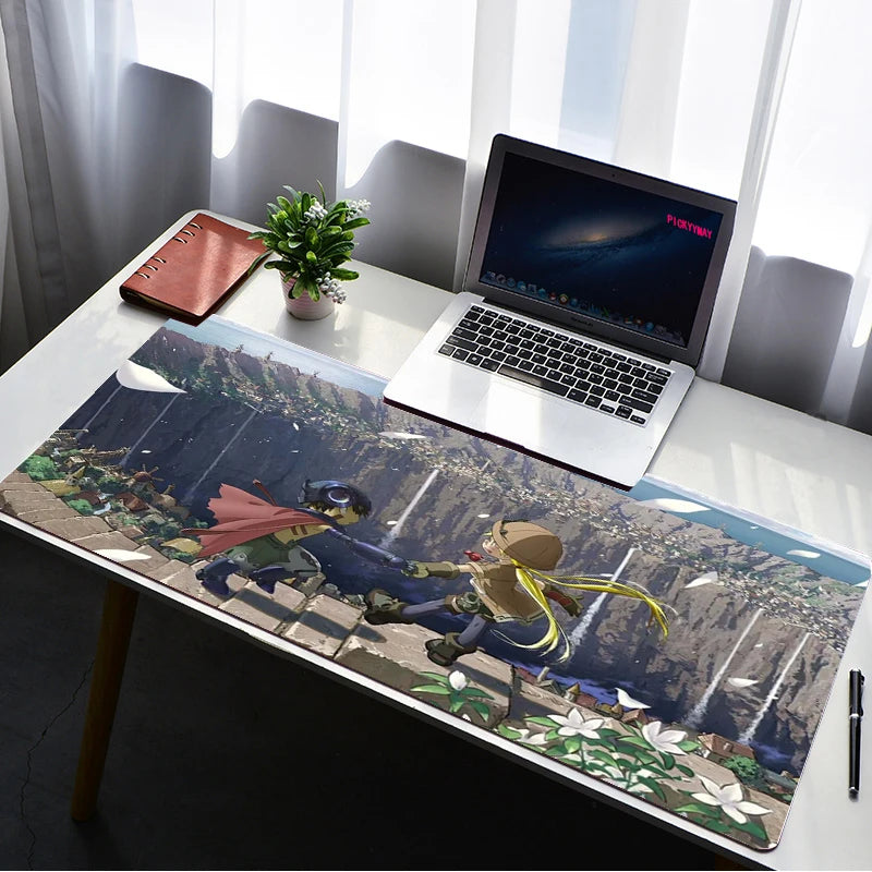 Made in Abyss Mouse Pad PC Gamer Large Lock Edge Soft  Gaming Mousepad 900X400MM Non-slip Rubber Computer Desk Mat Pad Mausepad