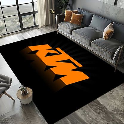 Racing Car K-KTM Motorcycle Carpet Rug for Living Room Bedroom Home Sofa Decoration,Kids Play Area Rug Non-slip Floor Mat Gift